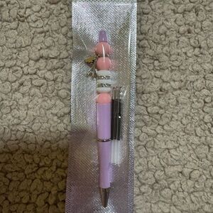 Silicone Beaded pen with Eiffel Tower Charm